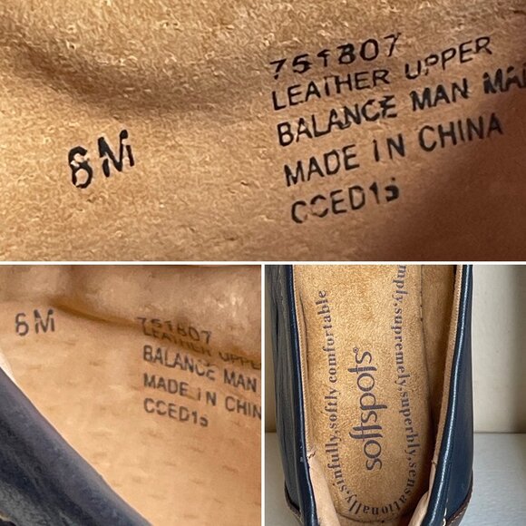 Comfortiva Softspots Posie Flats in Navy / Chocolate Size 8 - Picture 12 of 16